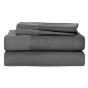Michael Aram Striated Band King Flat Sheet - Charc
